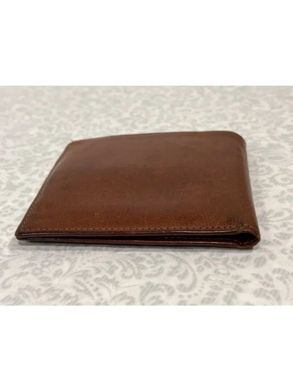 Vtg Coach Water Leather Bifold Wallet  Light Tan 10 Card Slots 4”x4.5”